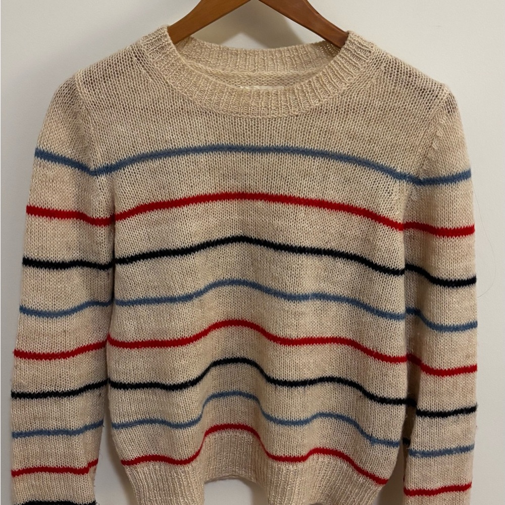 Isabel Marant Etoile Striped Knit Sweater - Cream, Red, Black, Blue